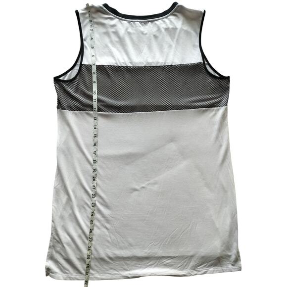 Serena Williams White Black Mesh Across The Chest Jersey Tank Top Size L - Picture 5 of 8